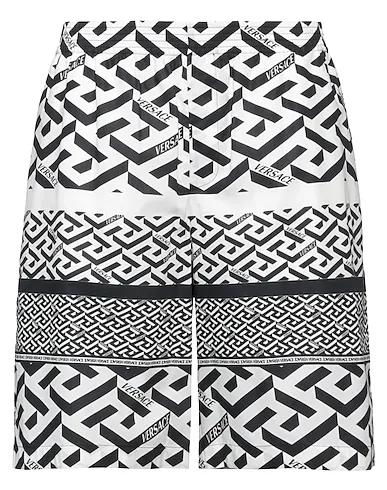 White Plain weave Shorts & Bermuda