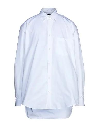 White Plain weave Solid color shirt