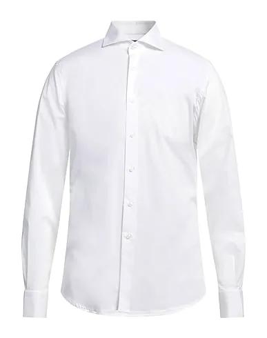 White Plain weave Solid color shirt