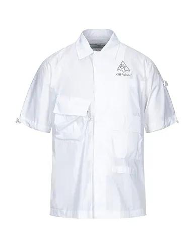 White Plain weave Solid color shirt