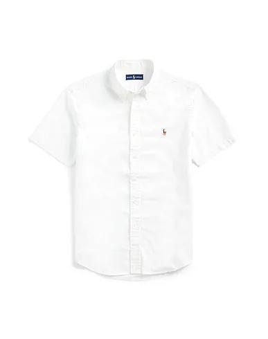 White Plain weave Solid color shirt SLIM FIT OXFORD SHIRT
