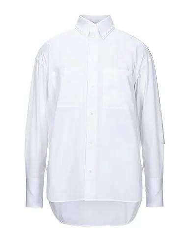 White Plain weave Solid color shirt