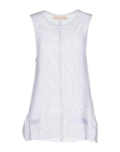 White Plain weave Tank top