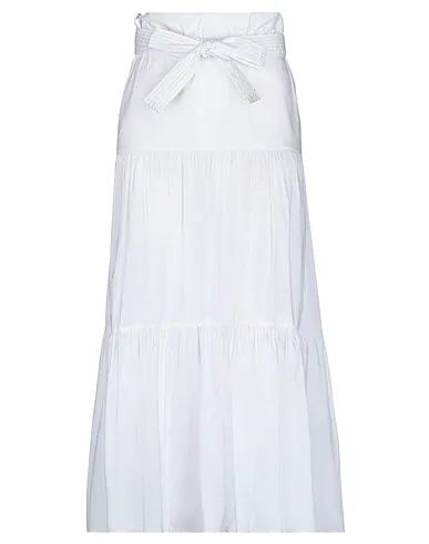 White Poplin Maxi Skirts