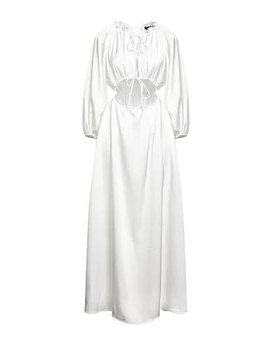 White Satin Long dress