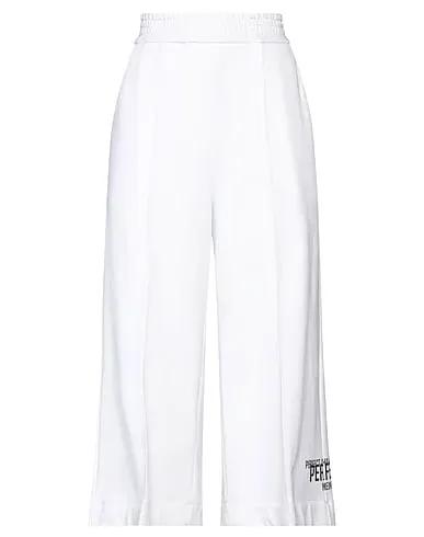 White Sweatshirt Cropped pants & culottes