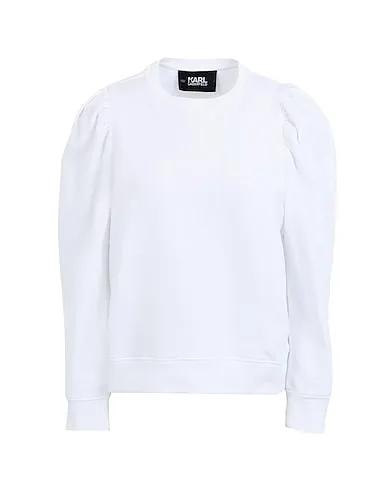 White Sweatshirt Sweatshirt PUFFY SLEEVE LOGO SWEATSHIRT
