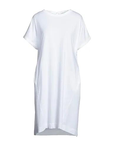 White Synthetic fabric Midi dress