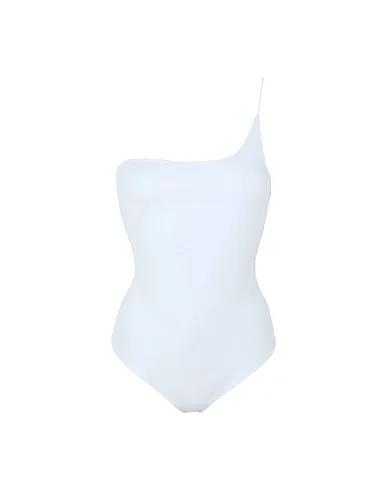 White Synthetic fabric One-piece swimsuits LATTEX MAILLOT

