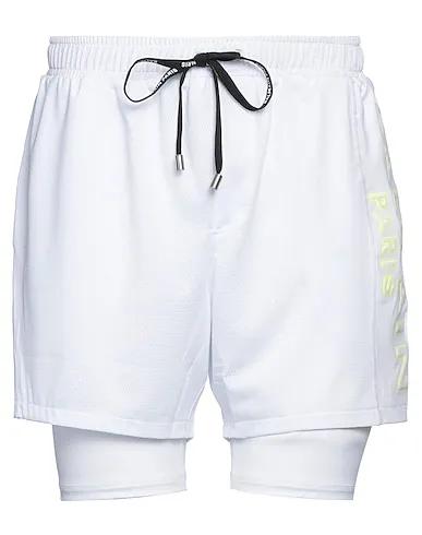White Synthetic fabric Shorts & Bermuda