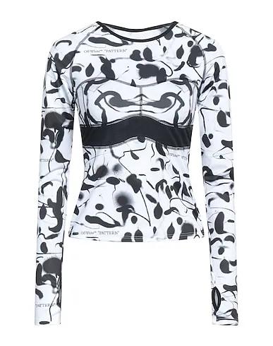 White Synthetic fabric T-shirt