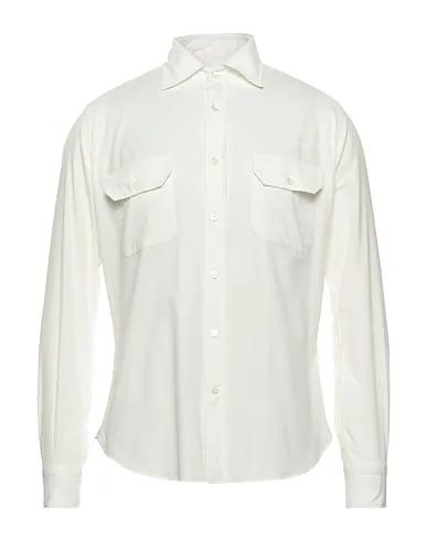 White Velvet Solid color shirt