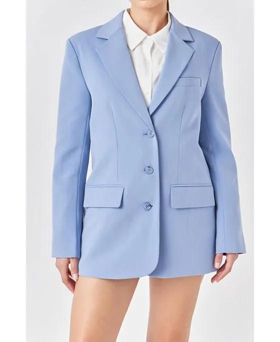 Women's 3 Button Suit Blazer