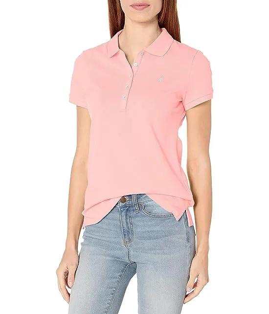 Women's 5-Button Short Sleeve Cotton Polo Shirt