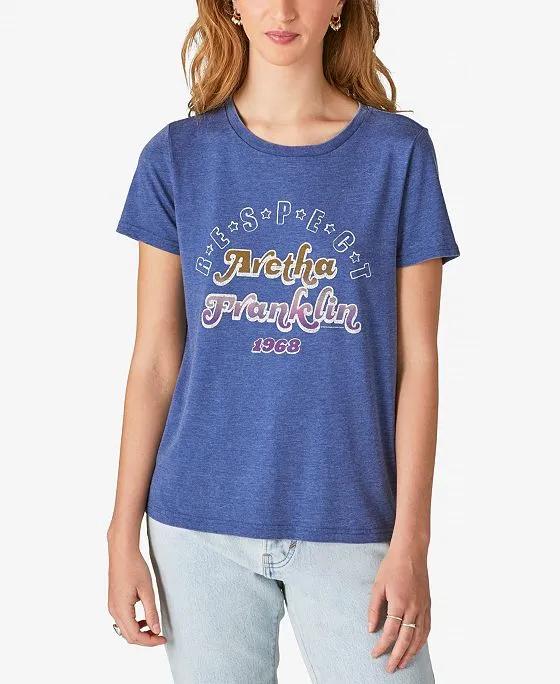 Women's Aretha Franklin Respect Boyfriend T-Shirt