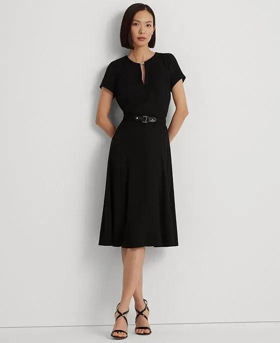 Women's Belted Georgette Dress