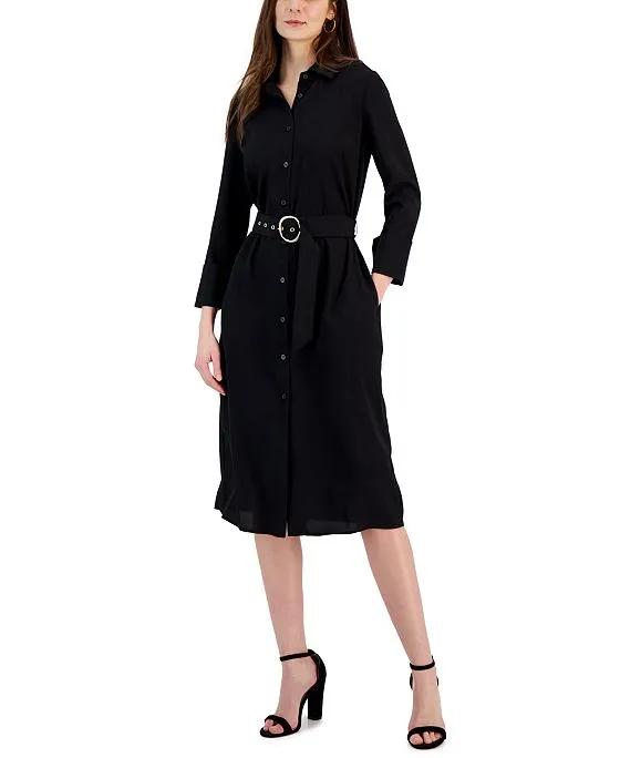Women's Belted Shirtdress, Created for Macy's