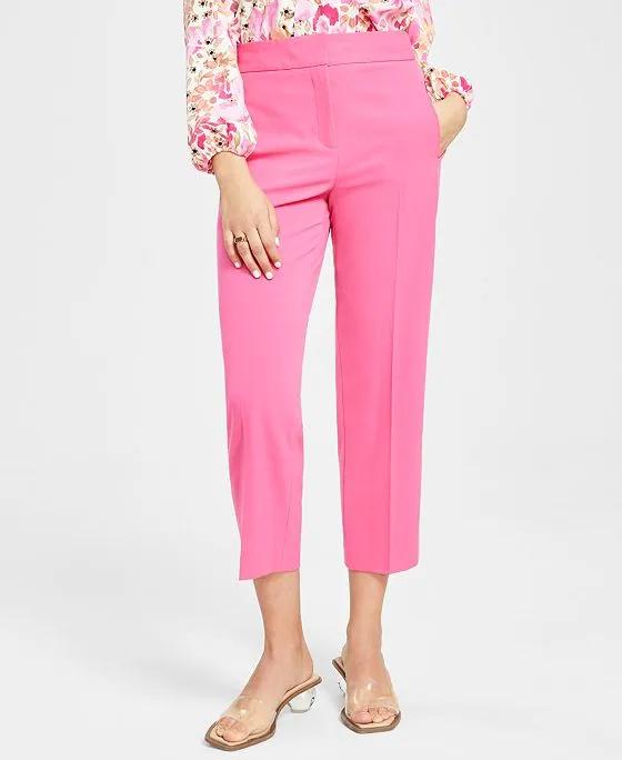 Women's Bi-Stretch Straight-Leg Ankle Pants, Created for Macy's