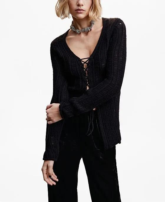 Women's Bow Knitted Cardigan