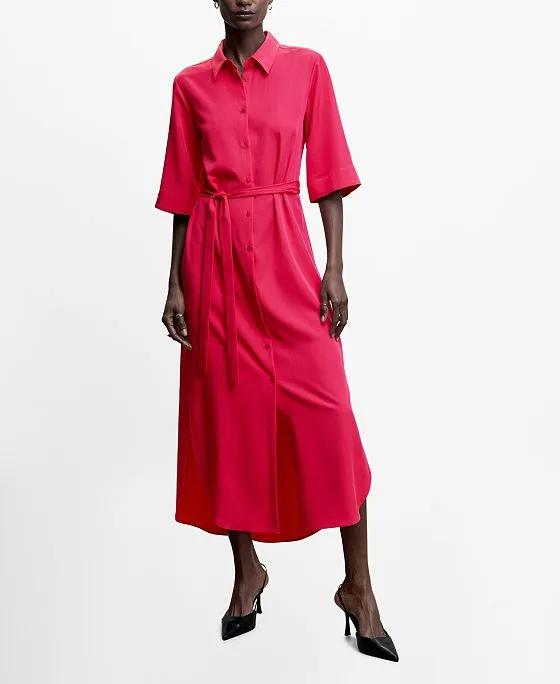 Women's Bow Shirt Dress