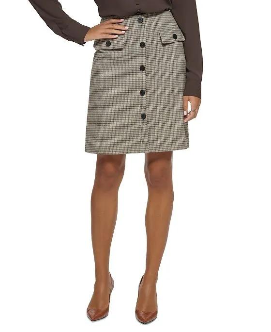 Women's Button Pencil Skirt