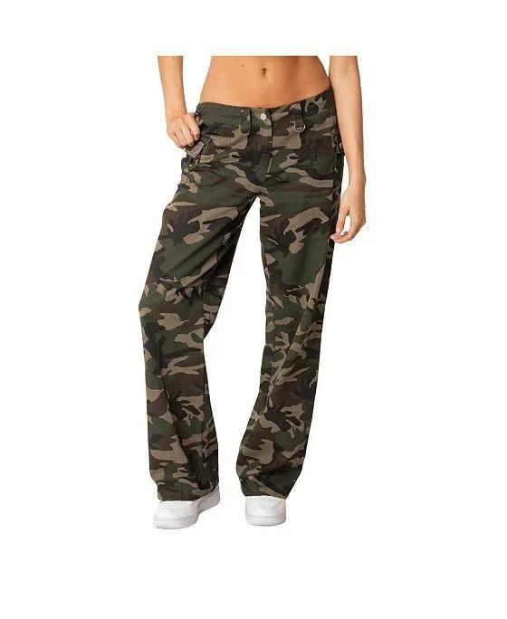 Women's Camouflage Low Waist Pants