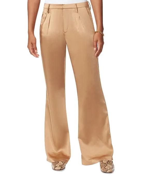 Women's Codie High-Rise Satin Flare Pants