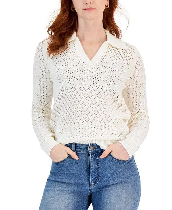 Women's Collared Pullover Sweater, Created for Macy's 