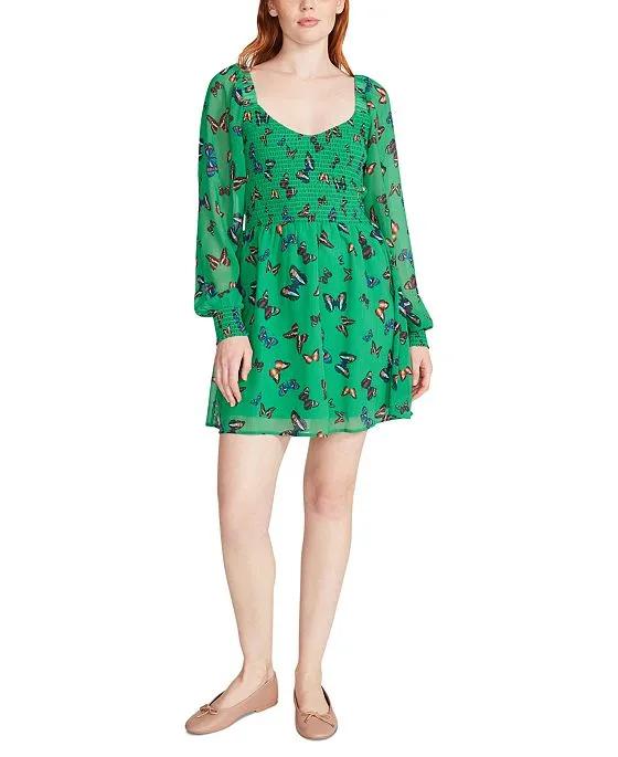 Women's Color Me Lucky Butterfly-Print Dress