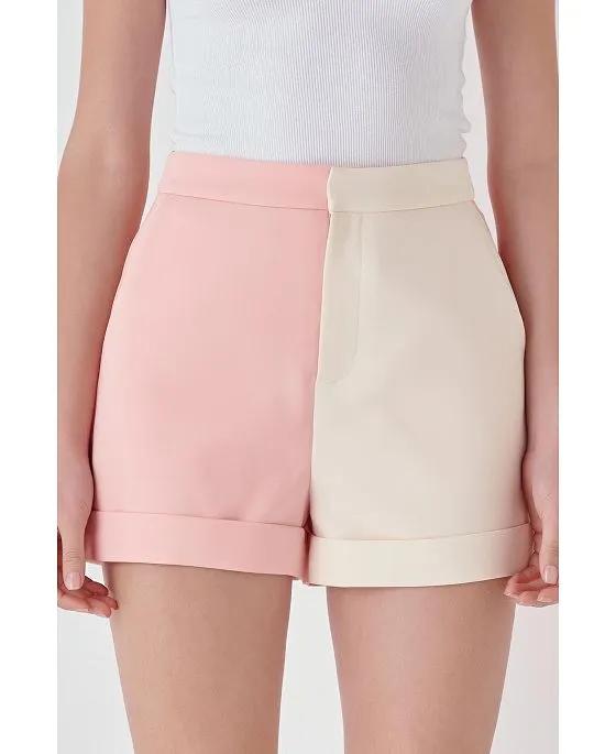 Women's Colorblock Shorts