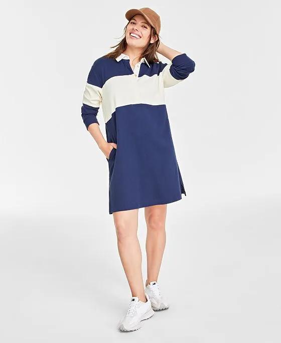 Women's Colorblocked Rugby Dress, Created for Macy's