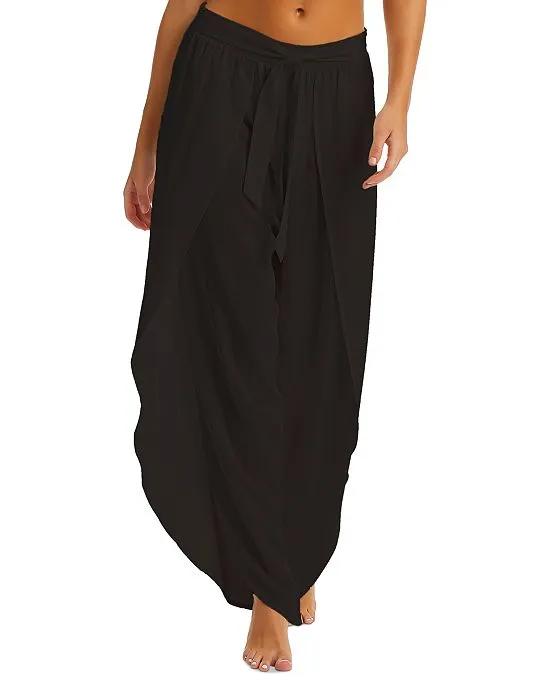 Women's Core Basic Solid Beach Cover-Up Pants