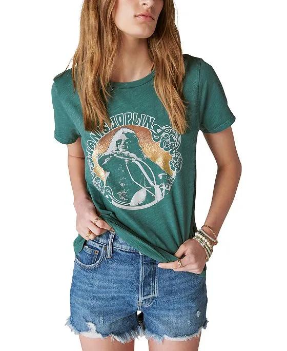 Women's Cotton Janis Moto Graphic T-Shirt
