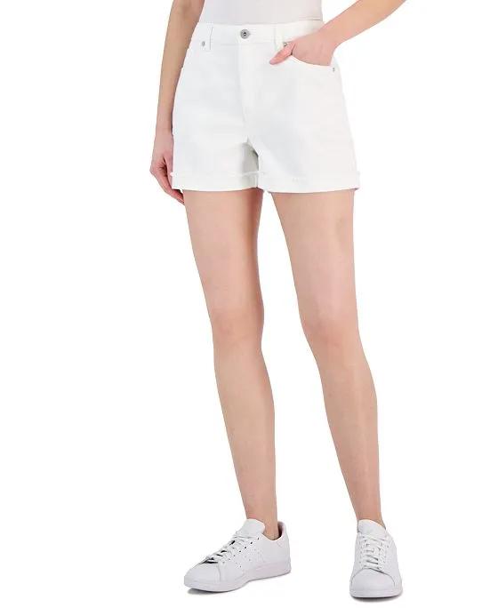 Women's Cuffed Denim Shorts, Created for Macy's