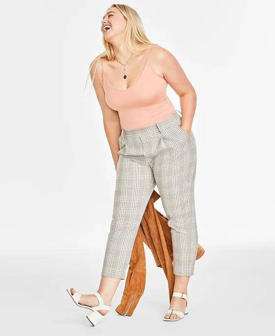 Women's Double-Weave Pull-On Ankle Pants, Created for Macy's