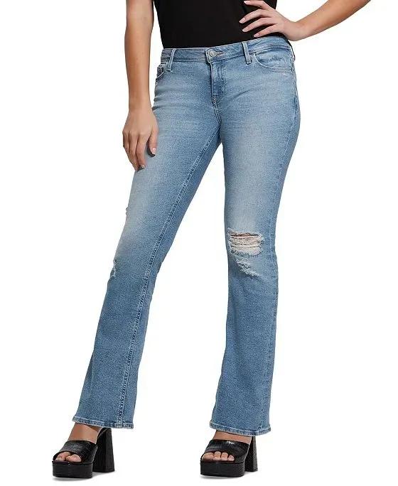 Women's Eco Ryder Distressed Low-Rise Flare Jeans
