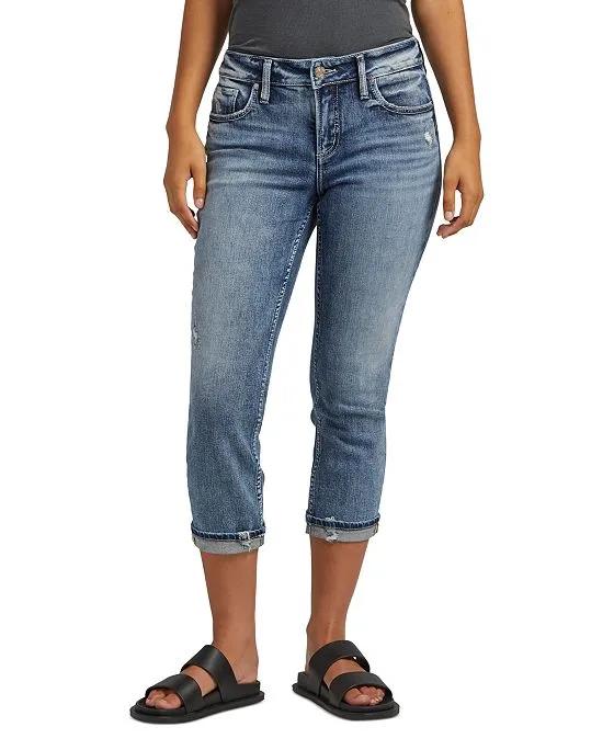 Women's Elyse Mid Rise Capri Jeans