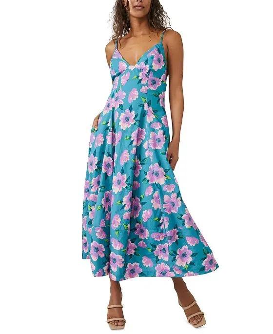 Women's Finer Things Floral Midi Dress