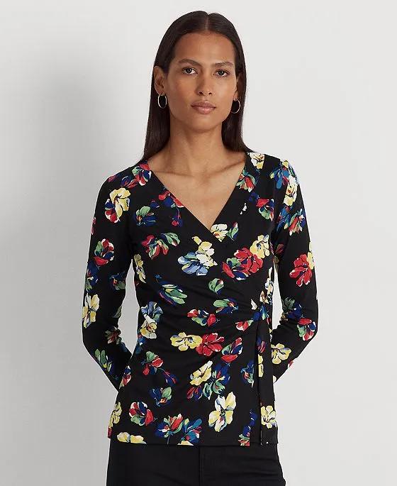 Women's Floral Stretch Jersey Top