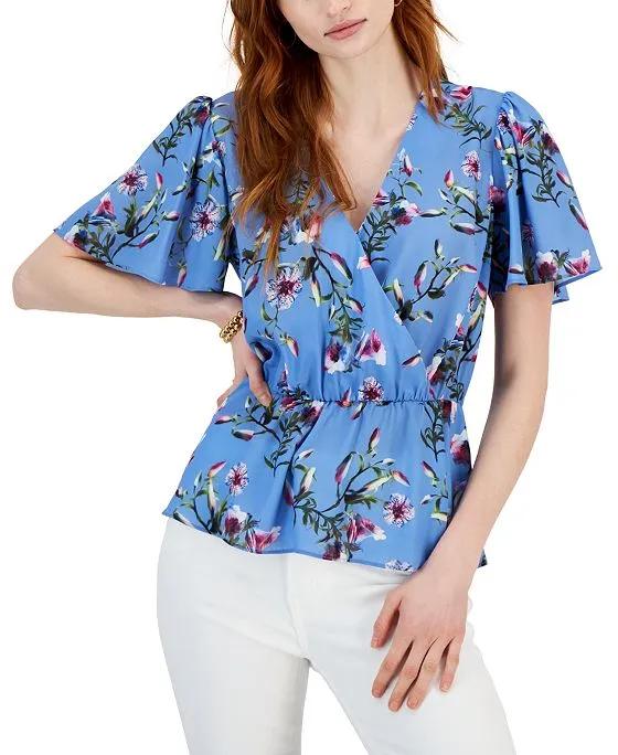 Women's Flutter Sleeve Top, Created for Macy's