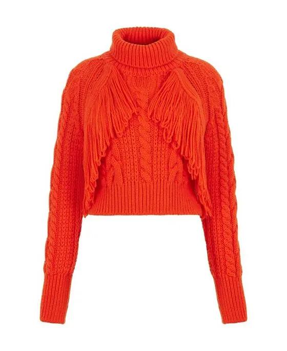 Women's Fringe Knit Sweater