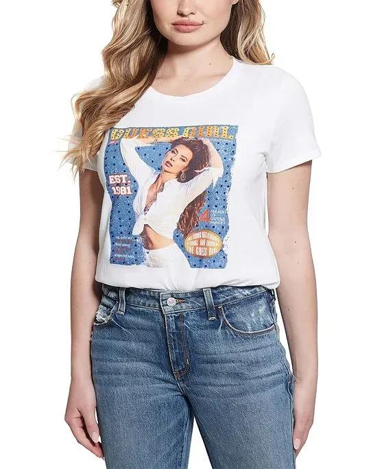 Women's Guess Girl Graphic-Print Easy-Fit T-Shirt