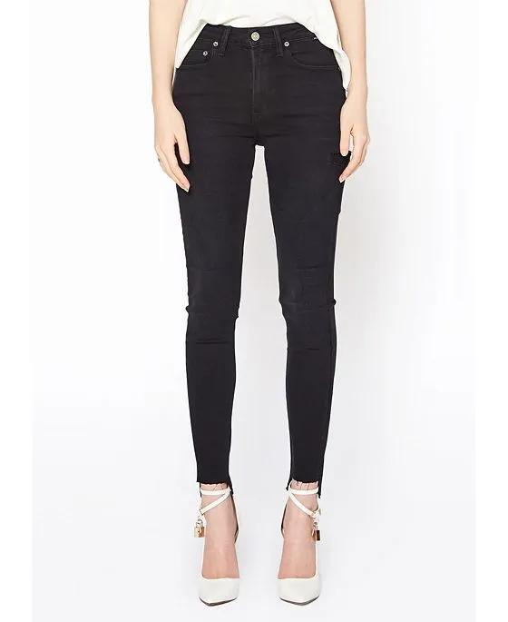 Women's High Rise Skinny Jeans In Black For Adult
