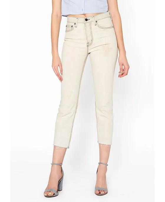 Women's High Rise Straight Crop Jeans In Detroit For Adult