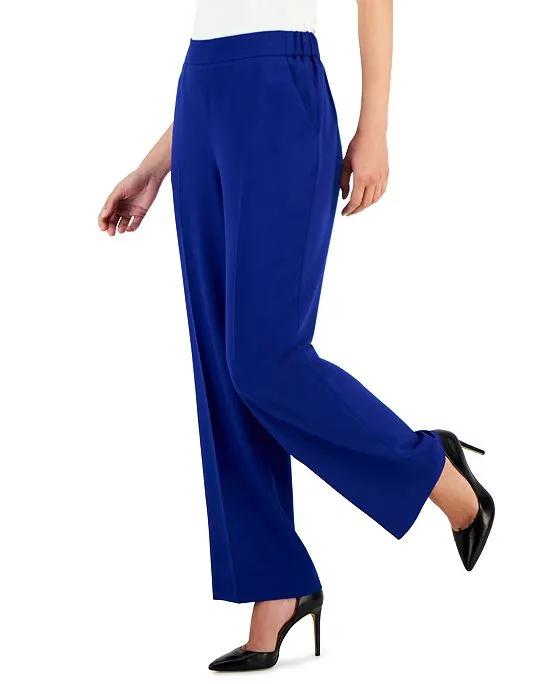 Women's High Rise Stretch Crepe Pull-On Pants