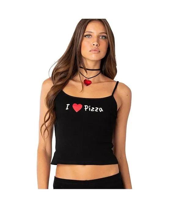 Women's I Love Pizza Tank Top