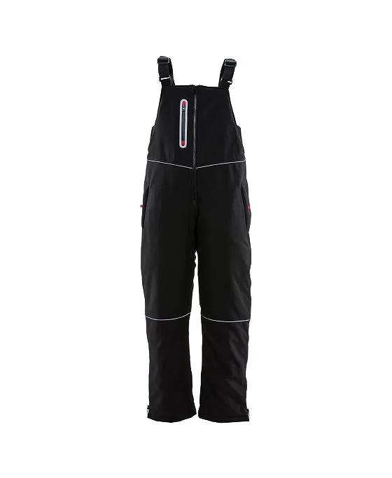 Women's Insulated Softshell Bib Overalls with Reflective Piping - Plus Size