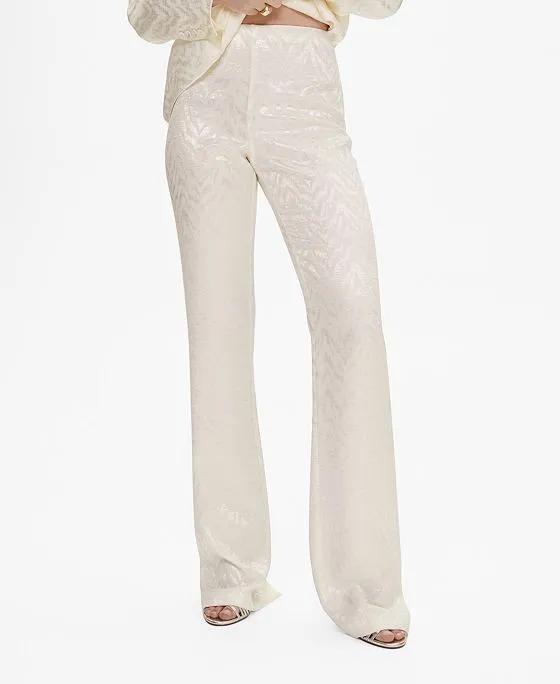 Women's Jacquard Suit Pants