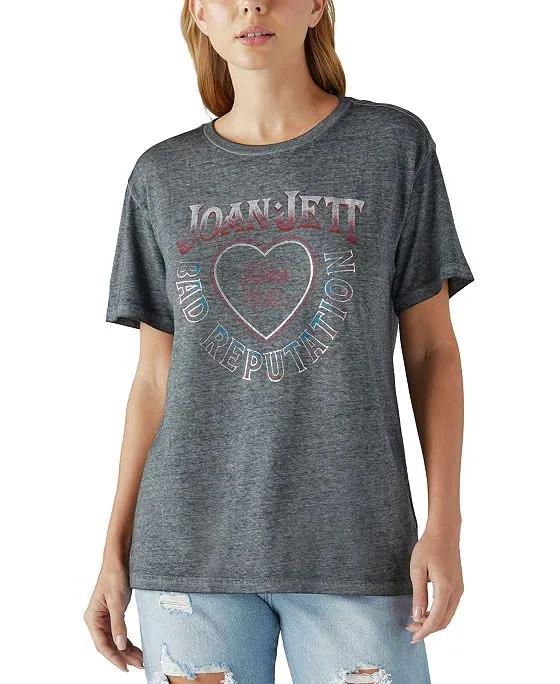 Women's Joan Jett Graphic Print Boyfriend T-Shirt