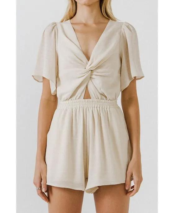 Women's Knotted Romper